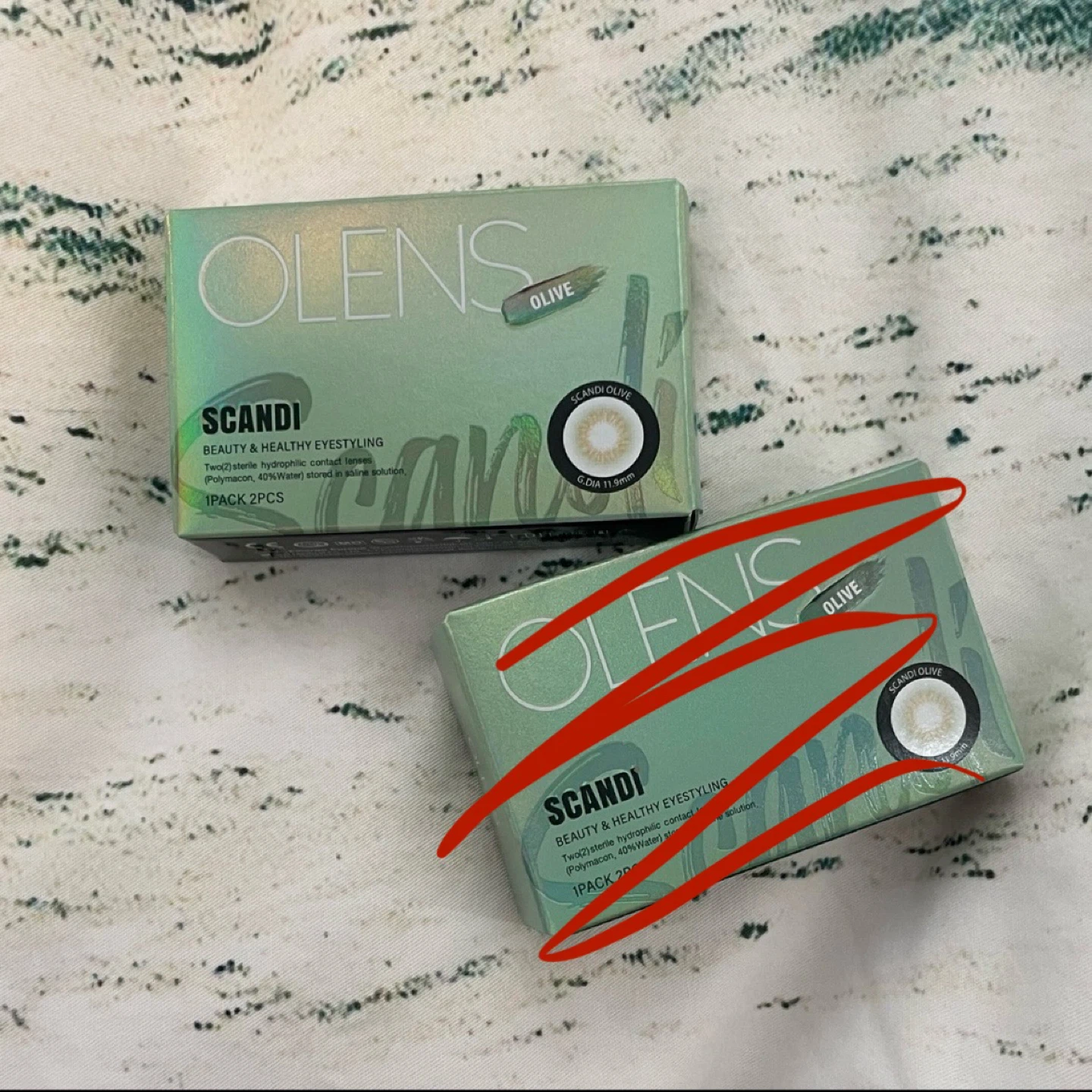 Olens Scandi Olive Contact Lenses