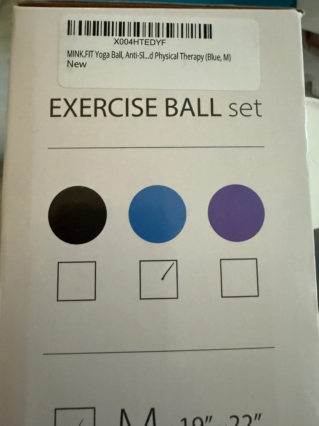 New MINK.FIT Blue Exercise Ball Set (M) - photo 2