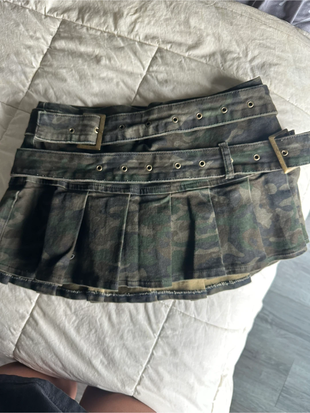 Camo Pleated Mini Skirt - photo 4