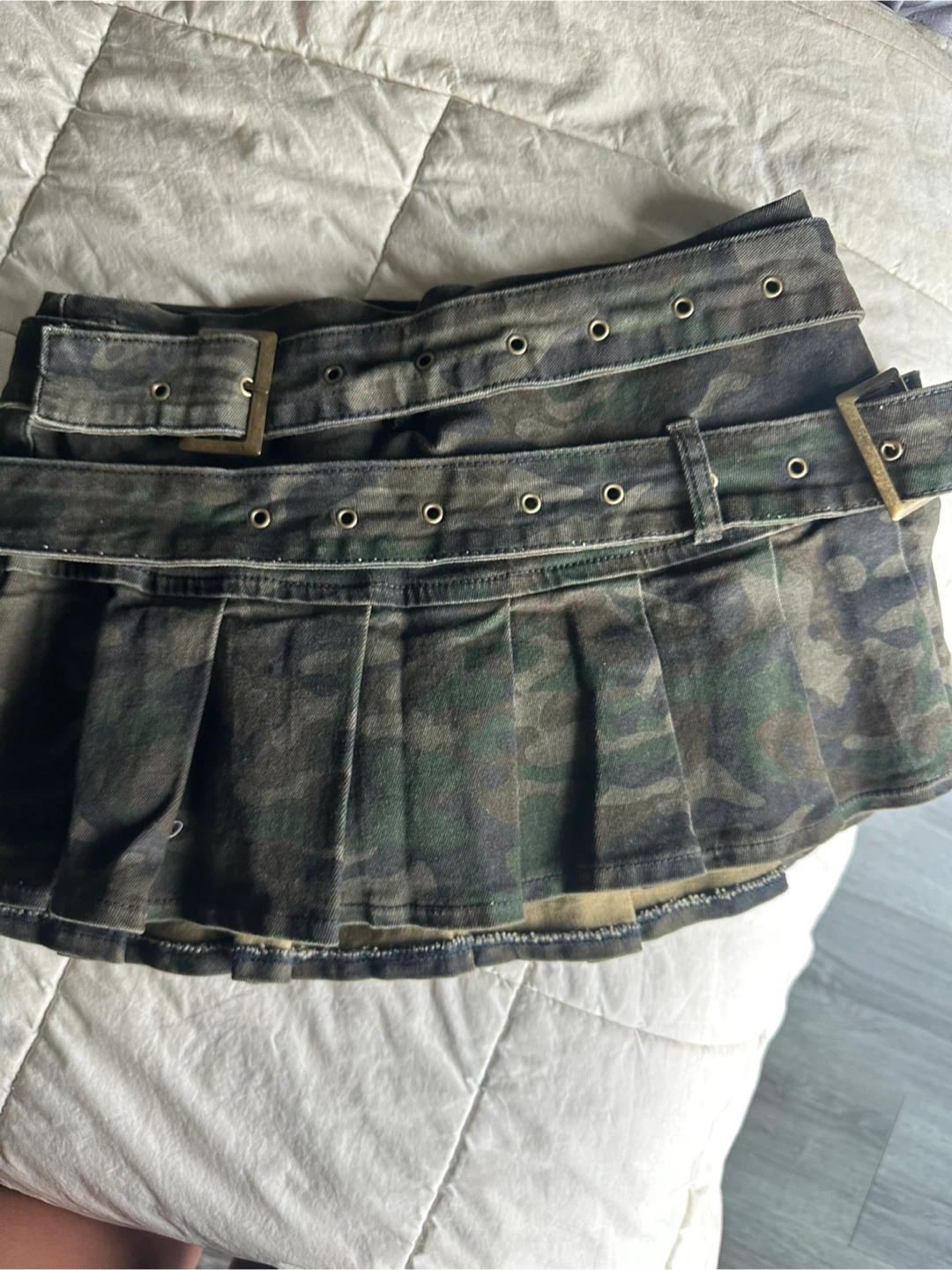 Camo Pleated Mini Skirt - photo 5