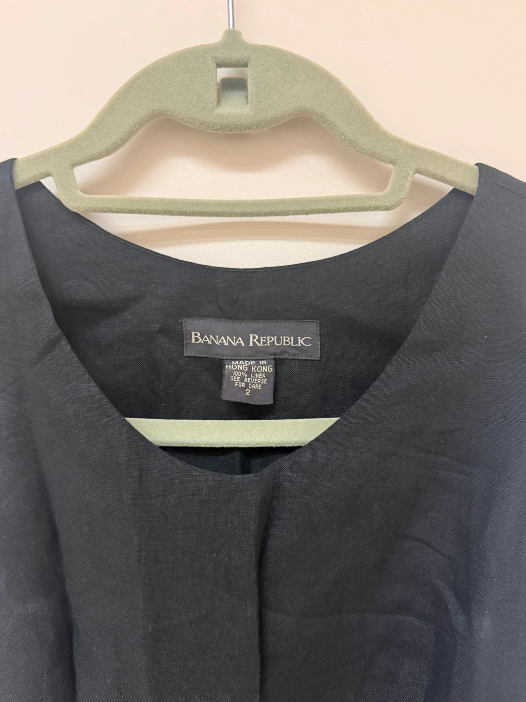Banana Republic Black Linen Midi Dress – Size 2