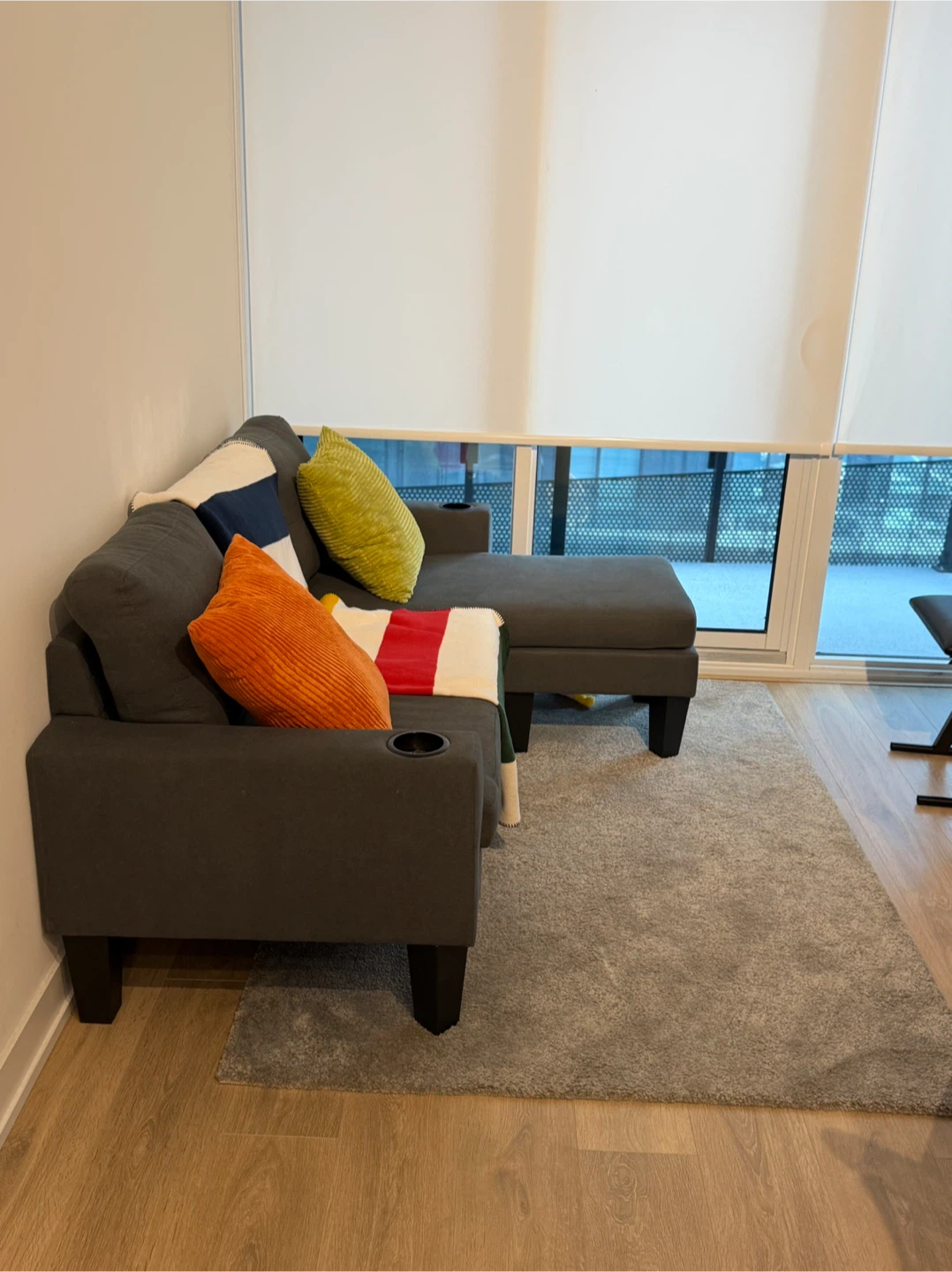 Grey Sectional Sofa with Chaise Lounge - photo 2