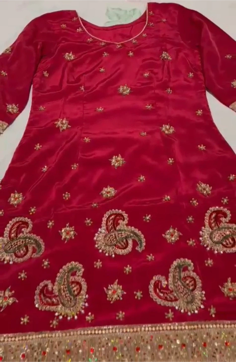 New- high quality work red salwar kameez with duptta(chunni) - photo 3