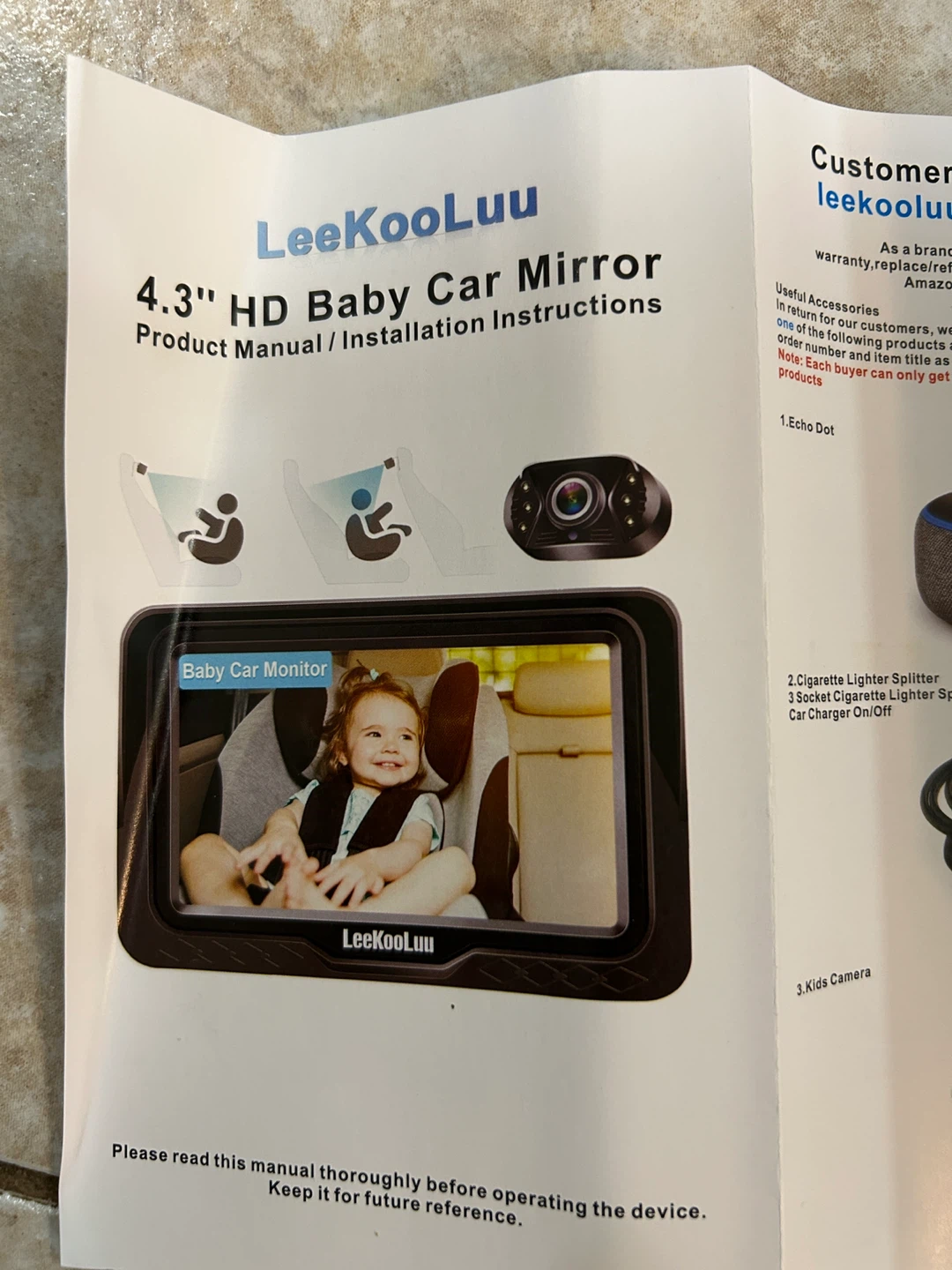 LeeKooLuu 4.3" HD Baby Car Mirror - New! - photo 5