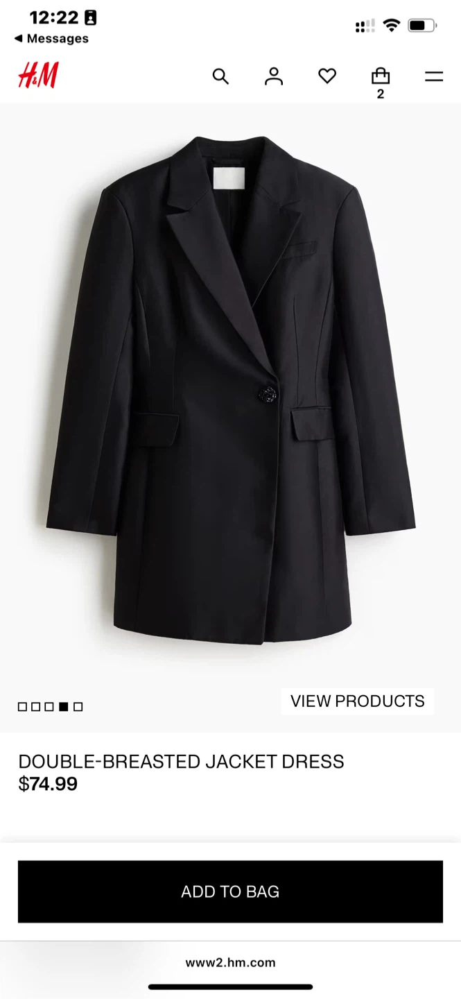 H&M Double-Breasted Jacket Dress