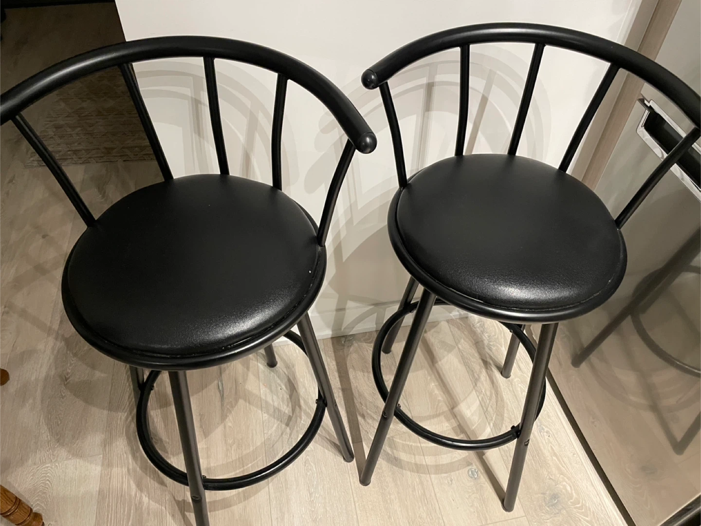 Set of 2 Black Bar Stools - photo 2