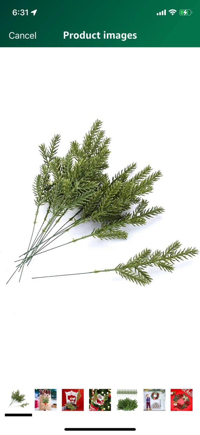 Artificial Pine Needle Stems-50 pcs