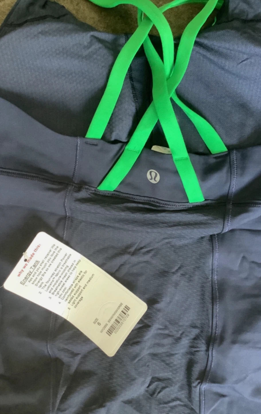 Lululemon Energy Tank Top Size 6 Blue/Green - photo 3