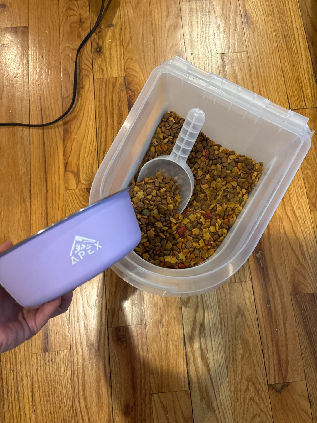 Paw Prints Pet Food Container w/ Scoop