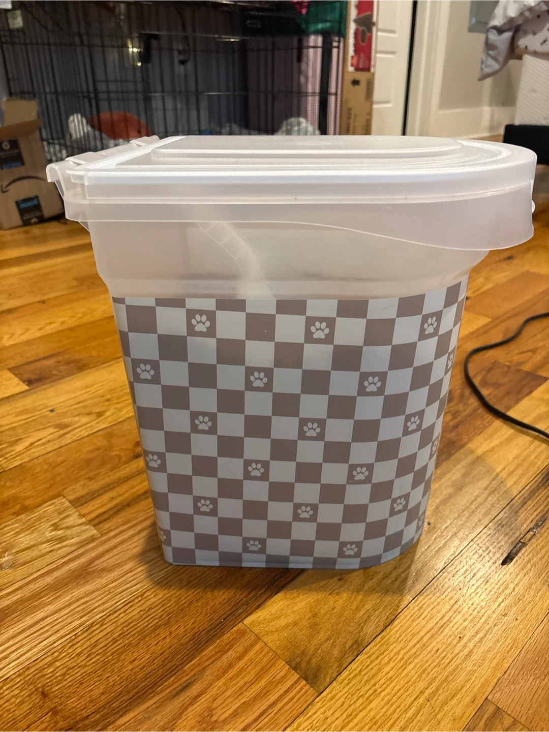 Paw Prints Pet Food Container w/ Scoop - photo 2