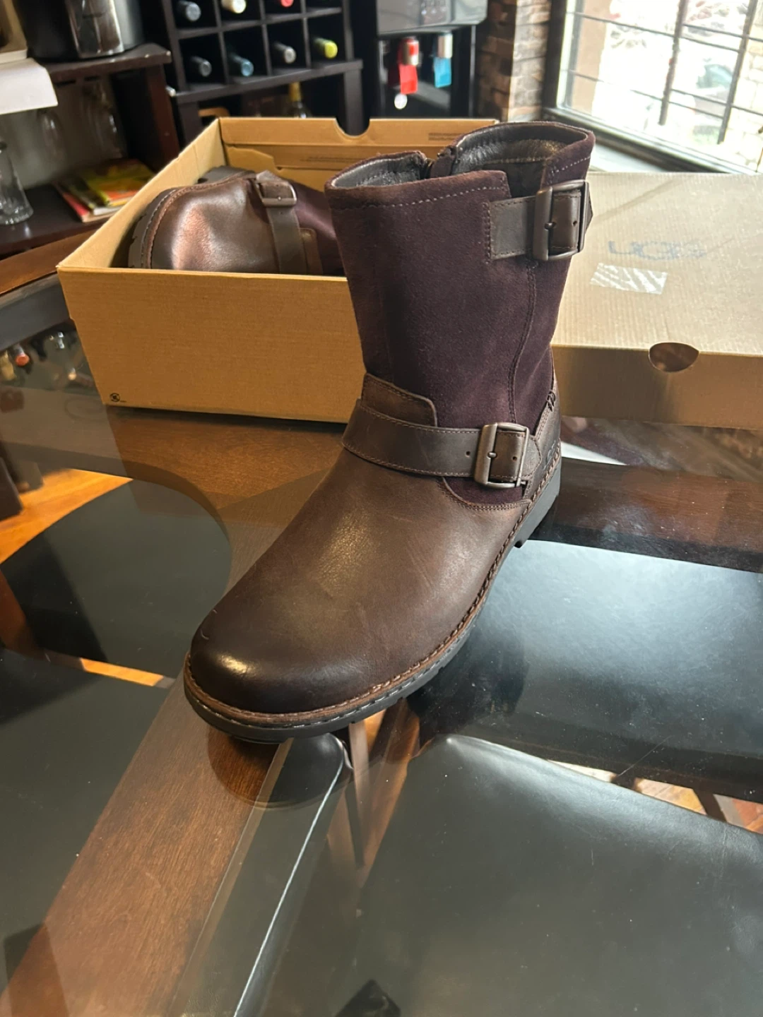 UGG Waterproof Leather Buckle Boots - Size 8 - photo 4
