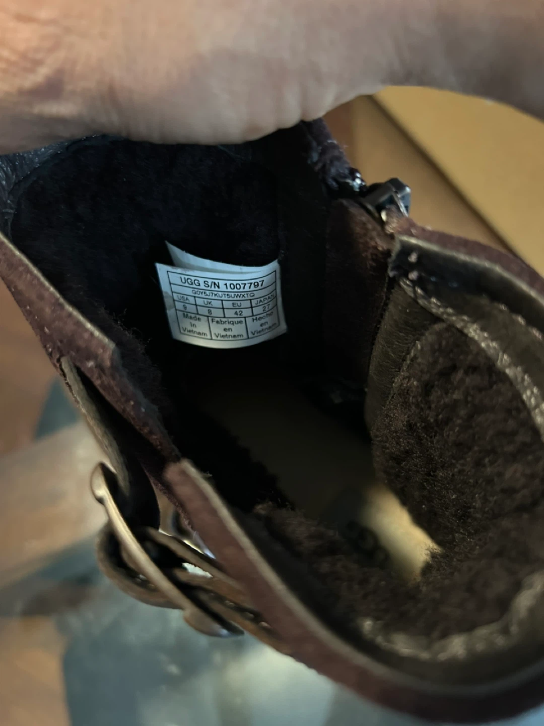 UGG Waterproof Leather Buckle Boots - Size 8 - photo 3