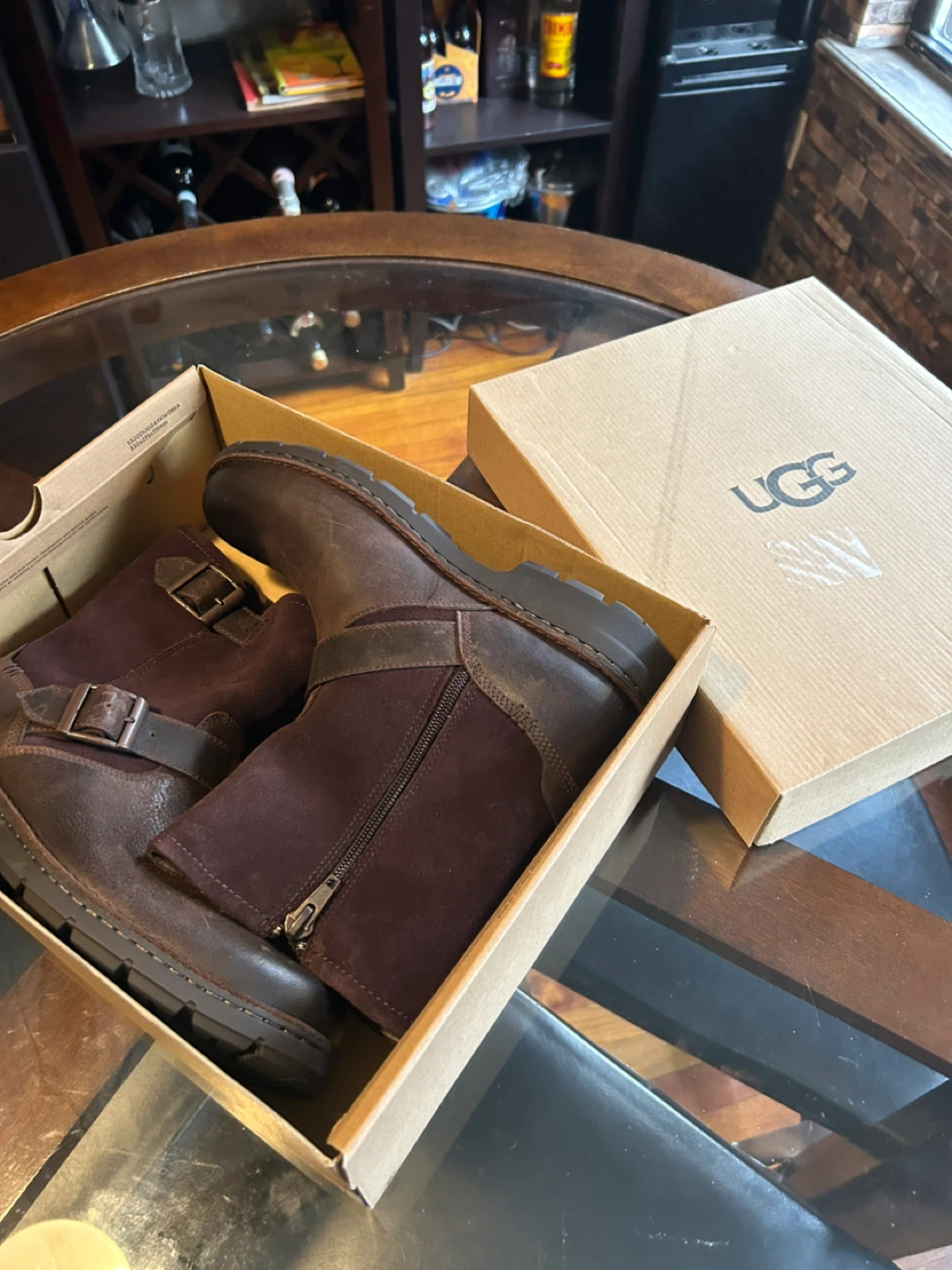 UGG Waterproof Leather Buckle Boots - Size 8 - photo 5
