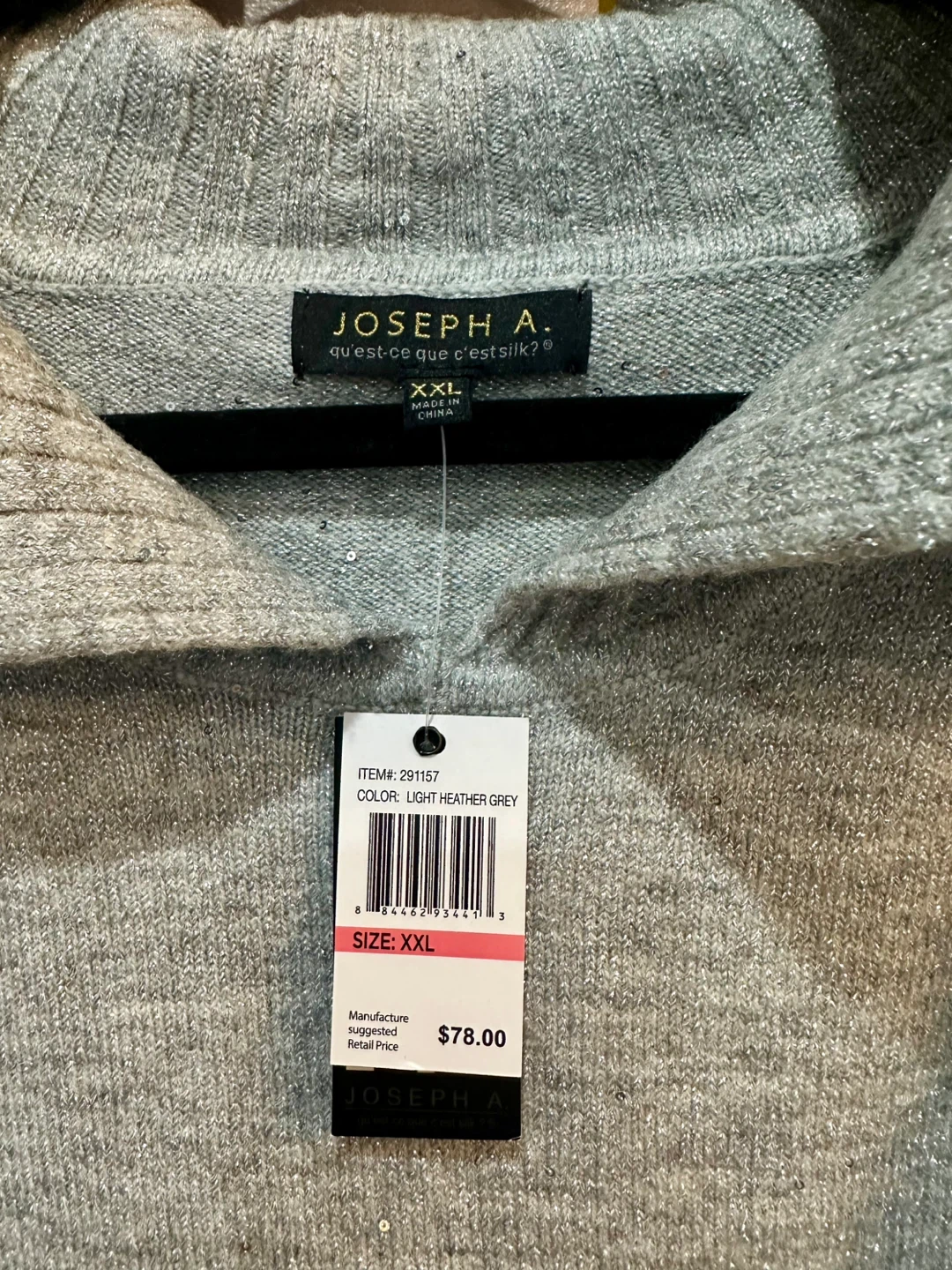 Joseph A Women’s Metallic Shimmer Knit Sweater in Gray - photo 4