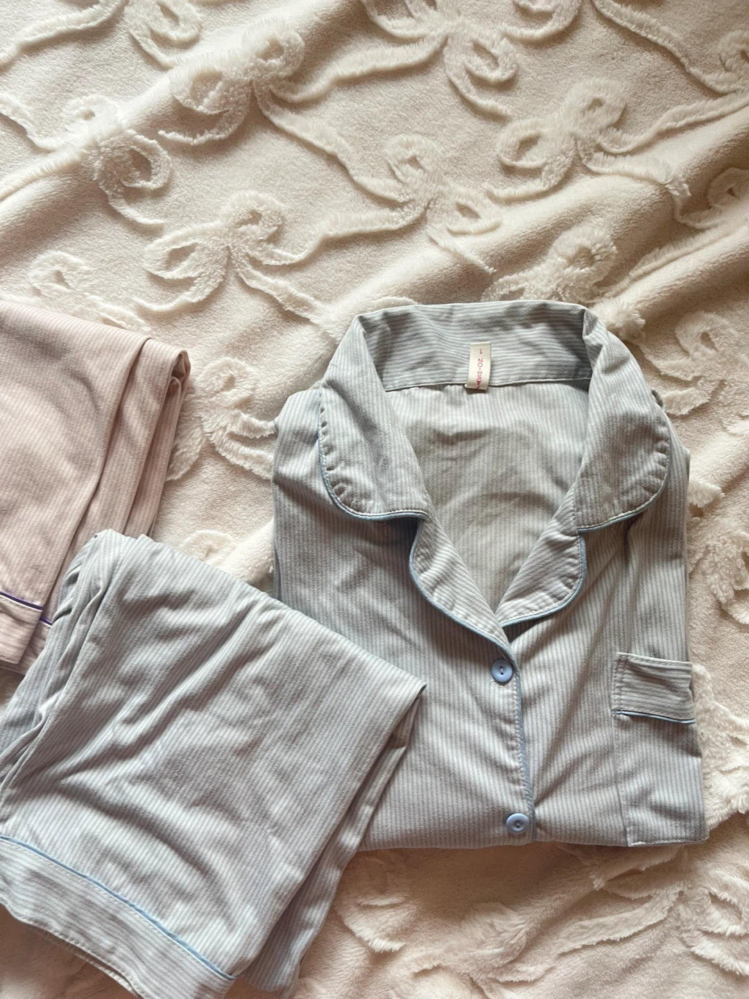 Striped Pajama Sets - Pink and Blue - photo 5