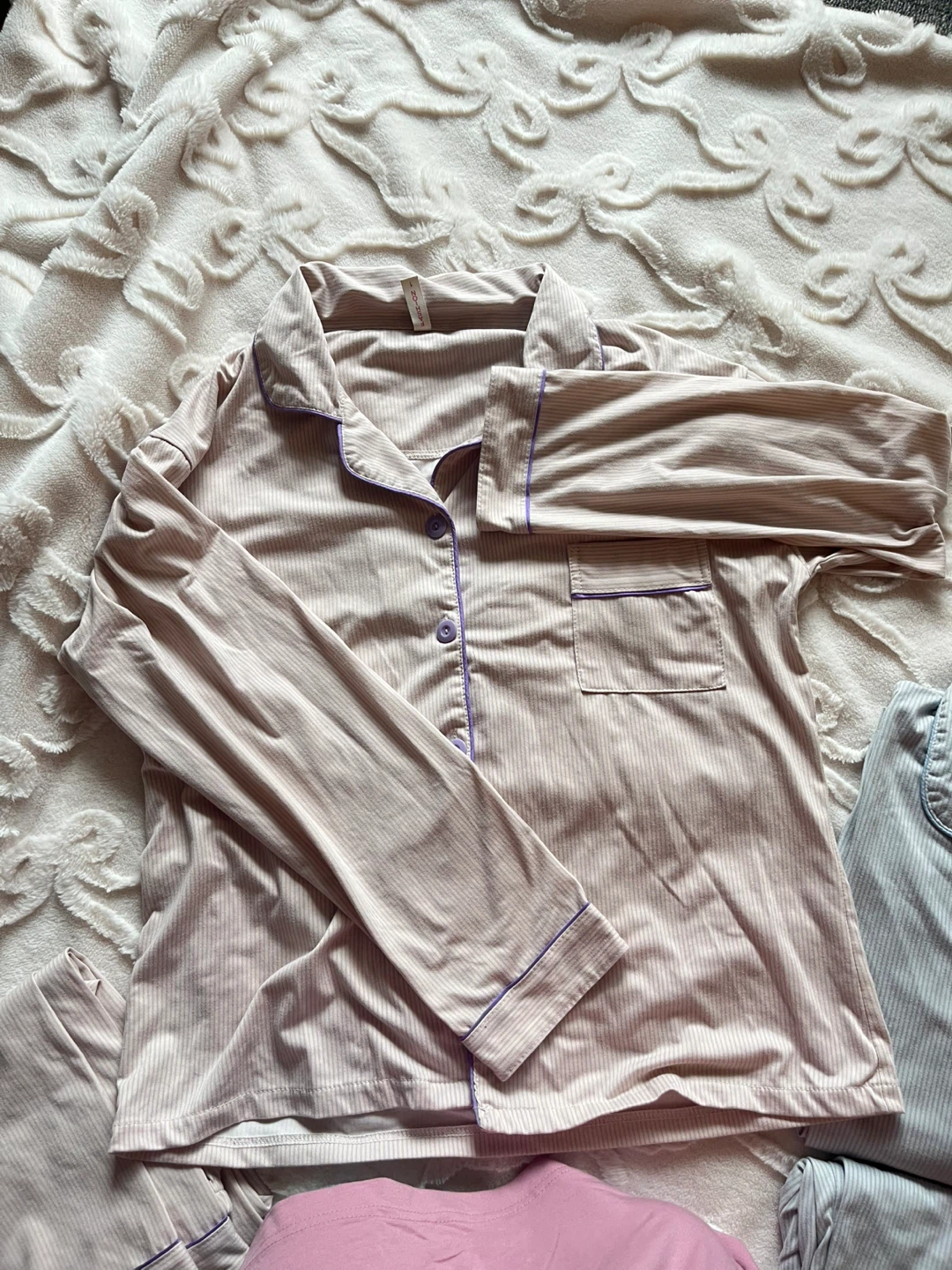 Striped Pajama Sets - Pink and Blue - photo 3
