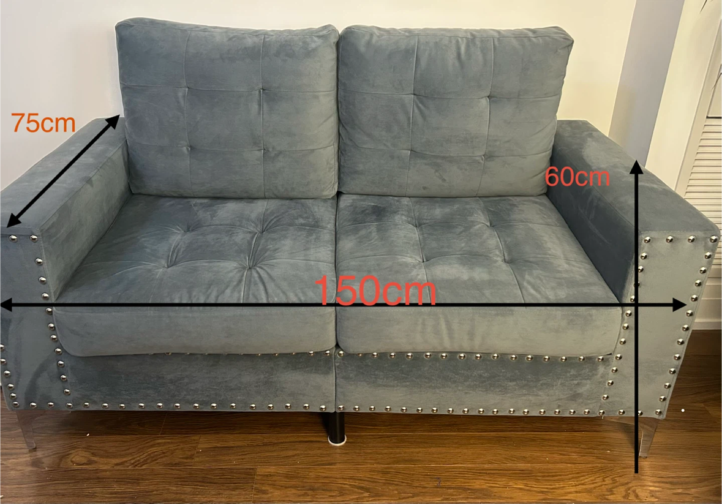3-Piece Grey Sofa Set – Couch, Loveseat & Armchair