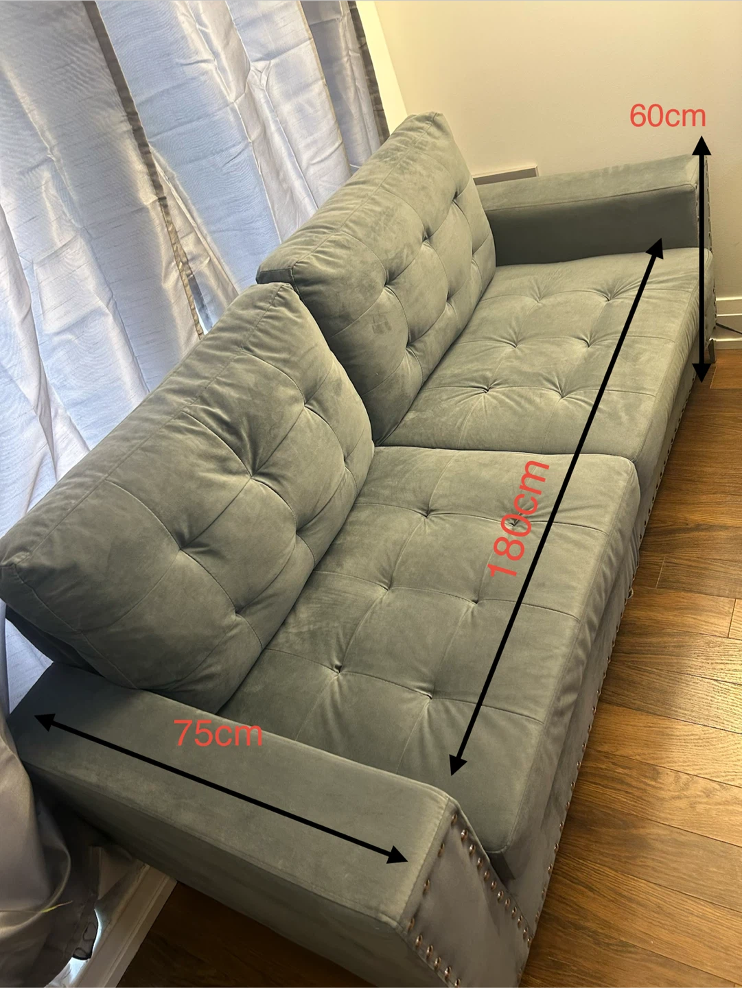 3-Piece Grey Sofa Set – Couch, Loveseat & Armchair - photo 3