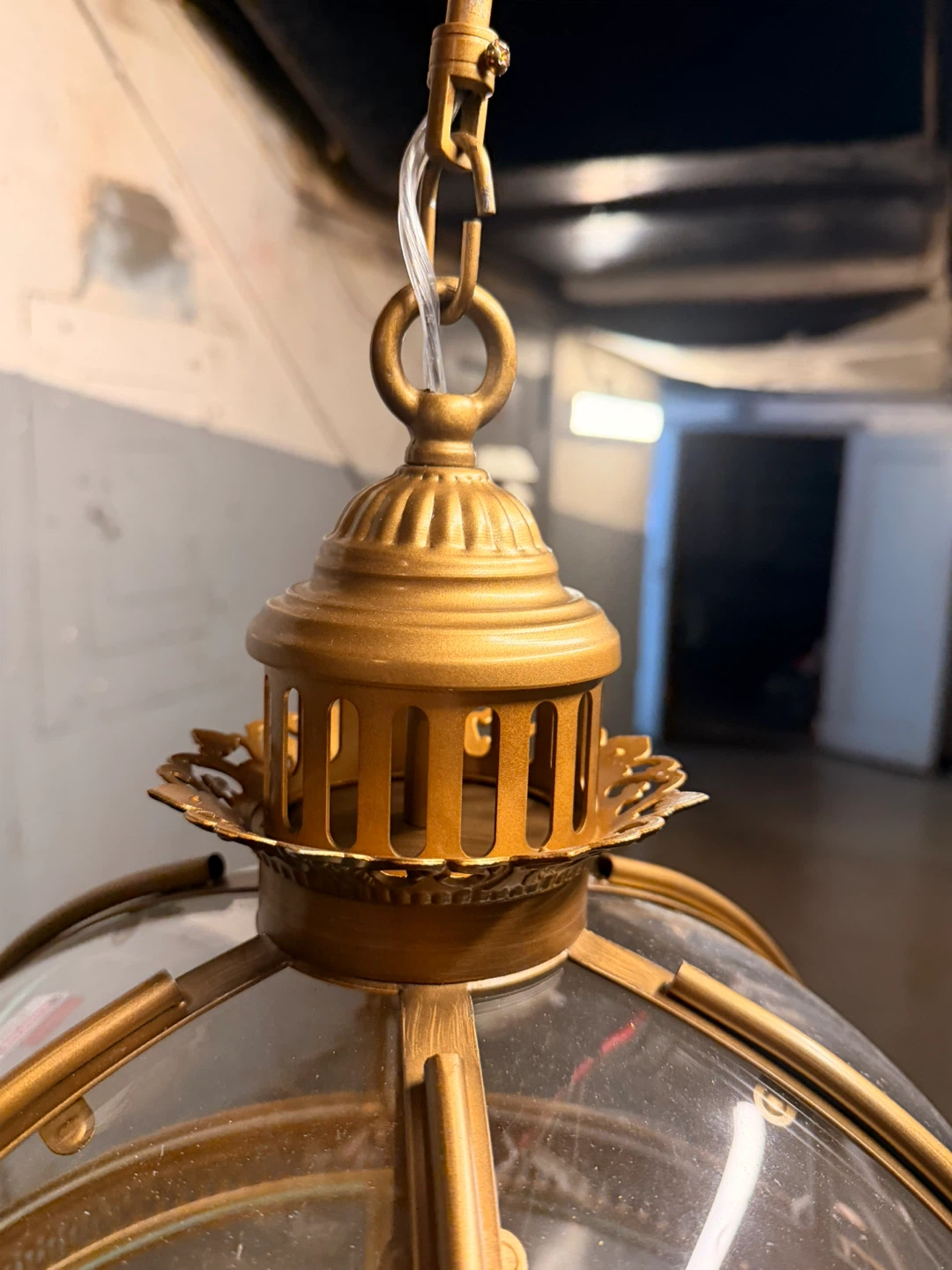 Antique Brass Globe Pendant Light - photo 5
