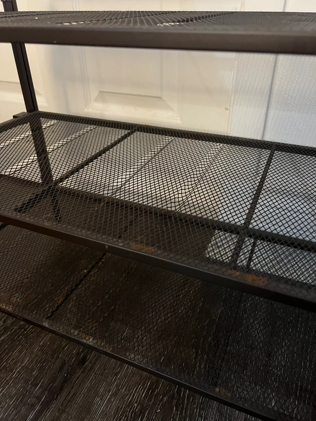 Brown Metal 3-Tier Shoe Rack - photo 3