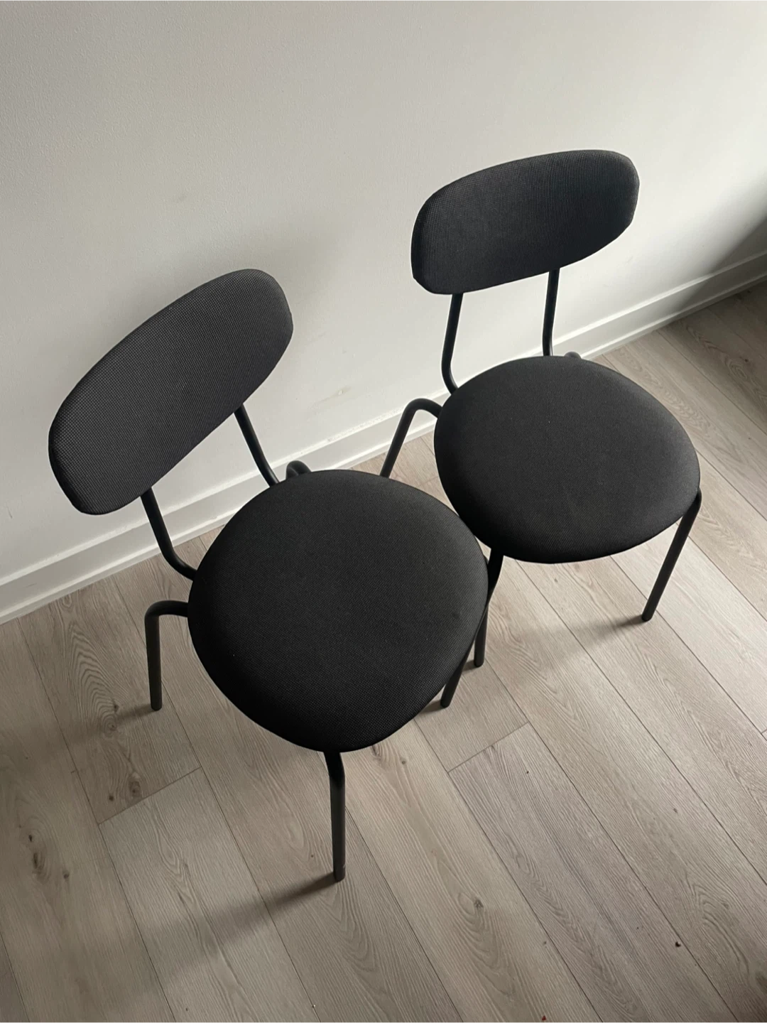 Set of 2 Black Dining Chairs