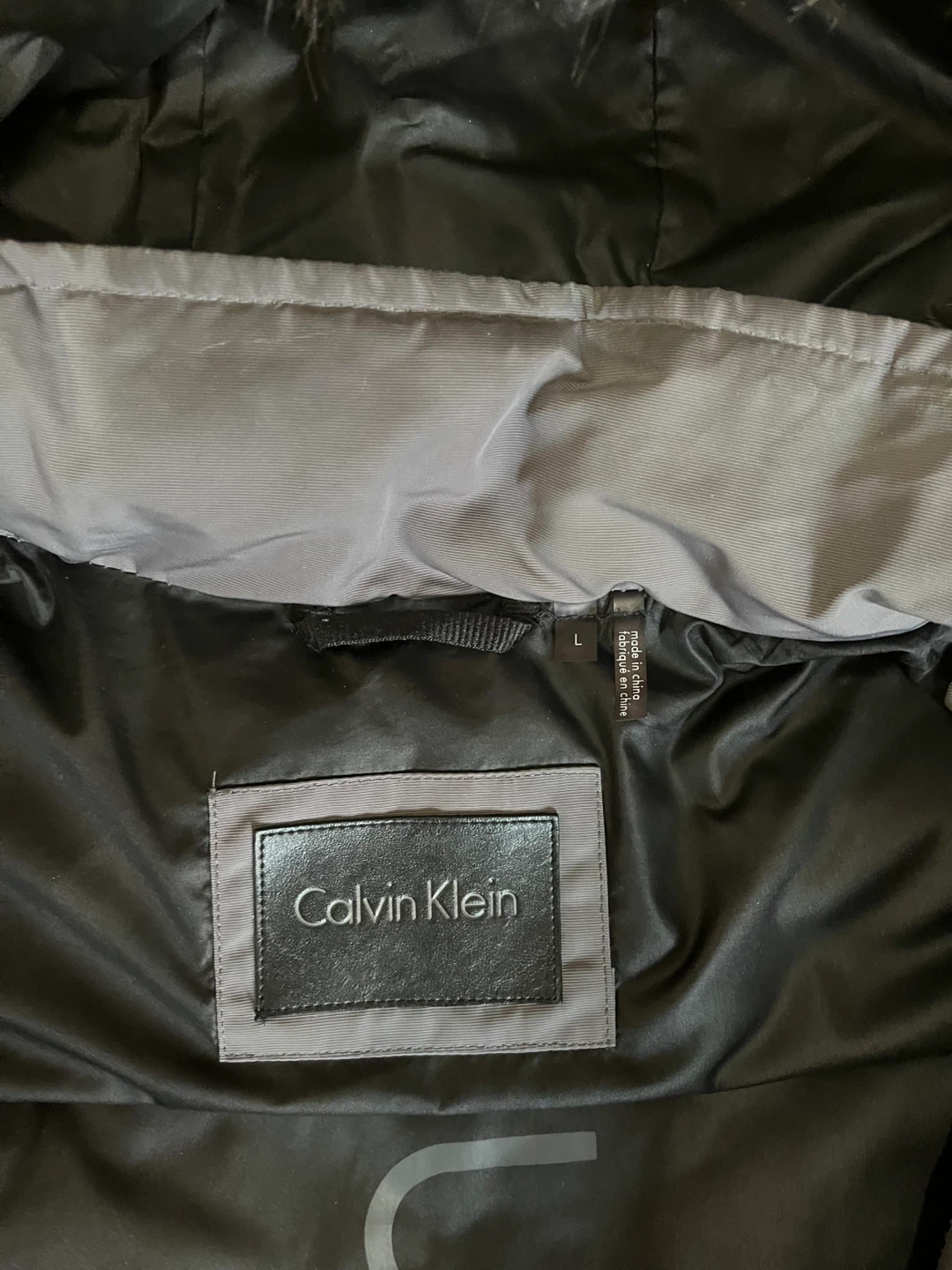 Calvin Klein Grey Winter Puffer Jacket - Size L - photo 5