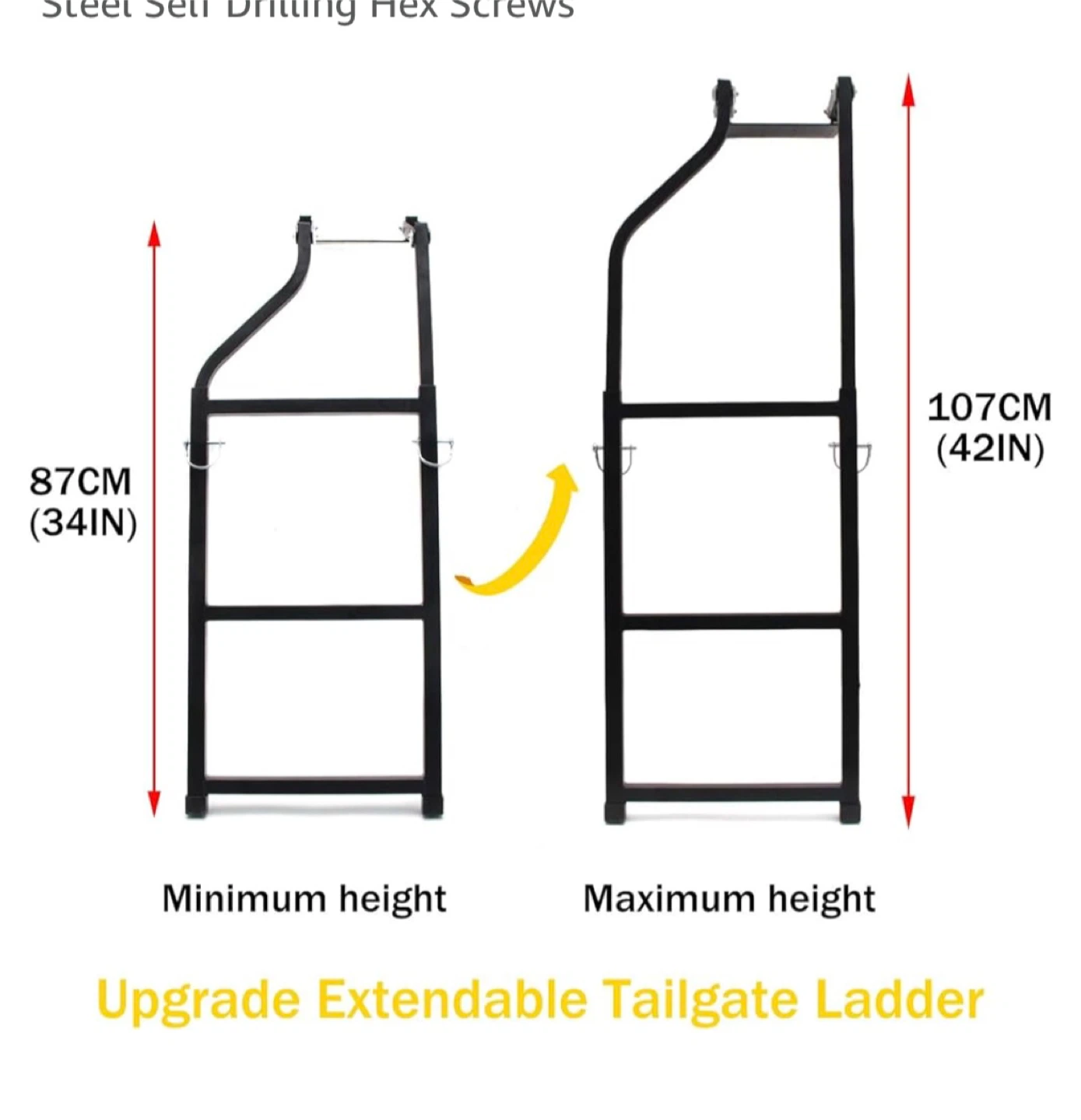 FASTCHE Universal Tailgate Ladder for Pickup Truck - photo 2