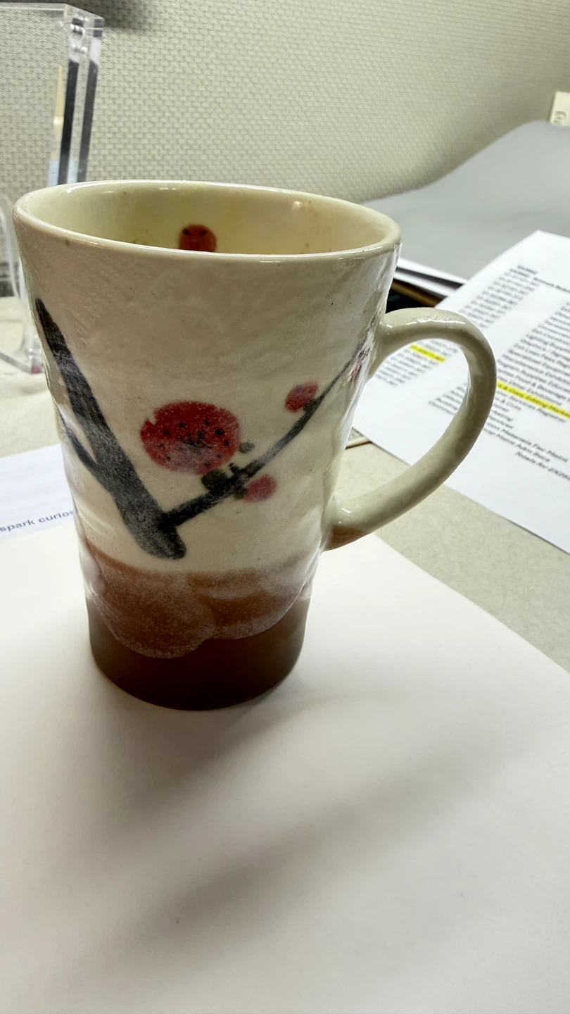 Ceramic Mug with Floral Design