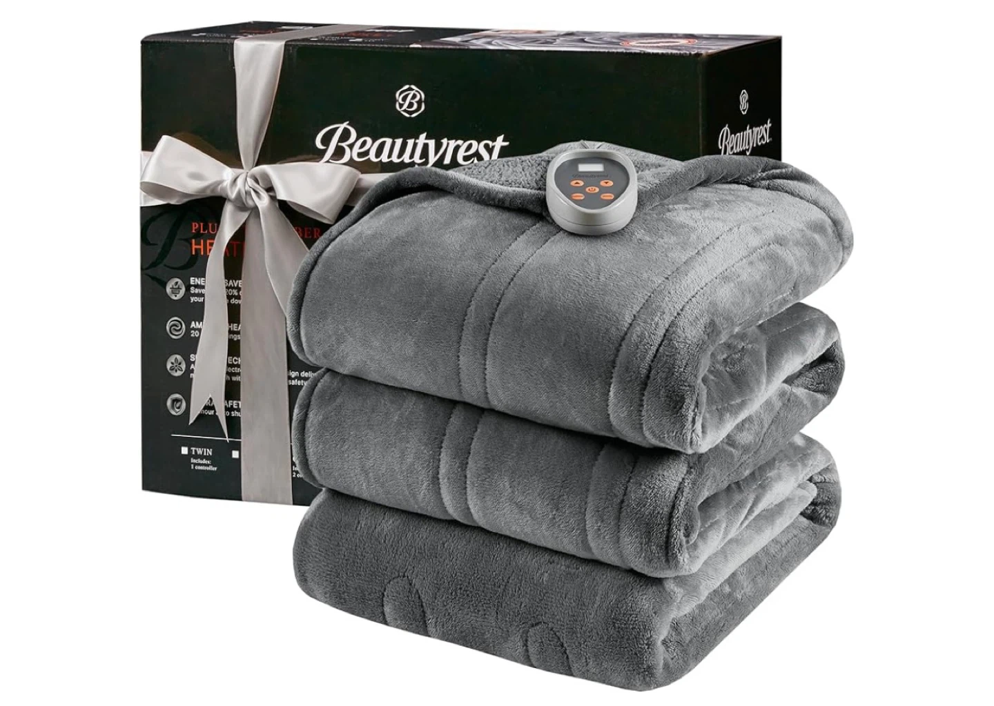 Beautyrest Plush Heated Blanket - Twin Size