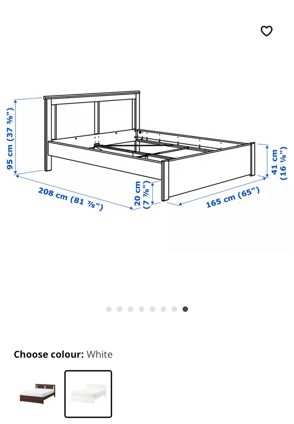 IKEA Songesand White Bed Frame (Queen) - photo 3