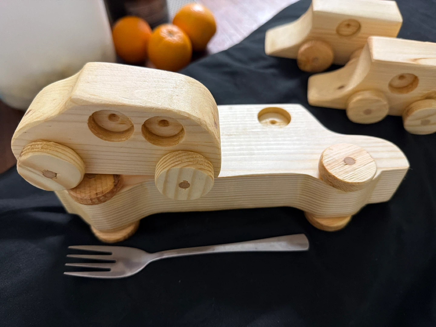 Handmade Wooden Toy Car Set - photo 3