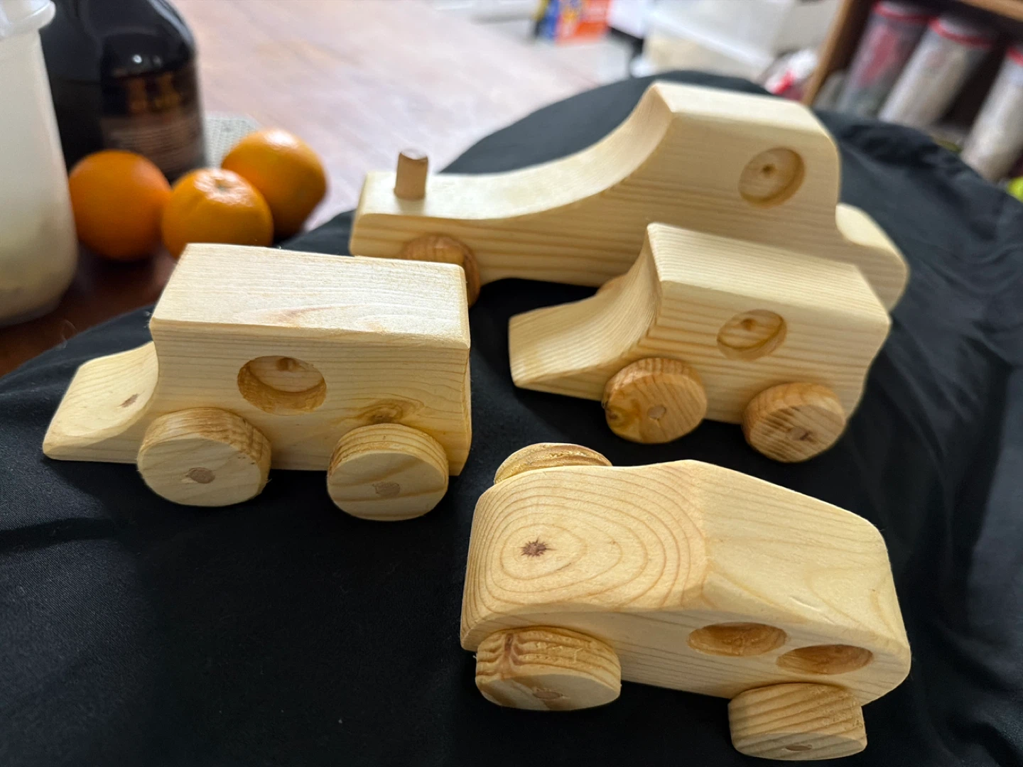Handmade Wooden Toy Car Set