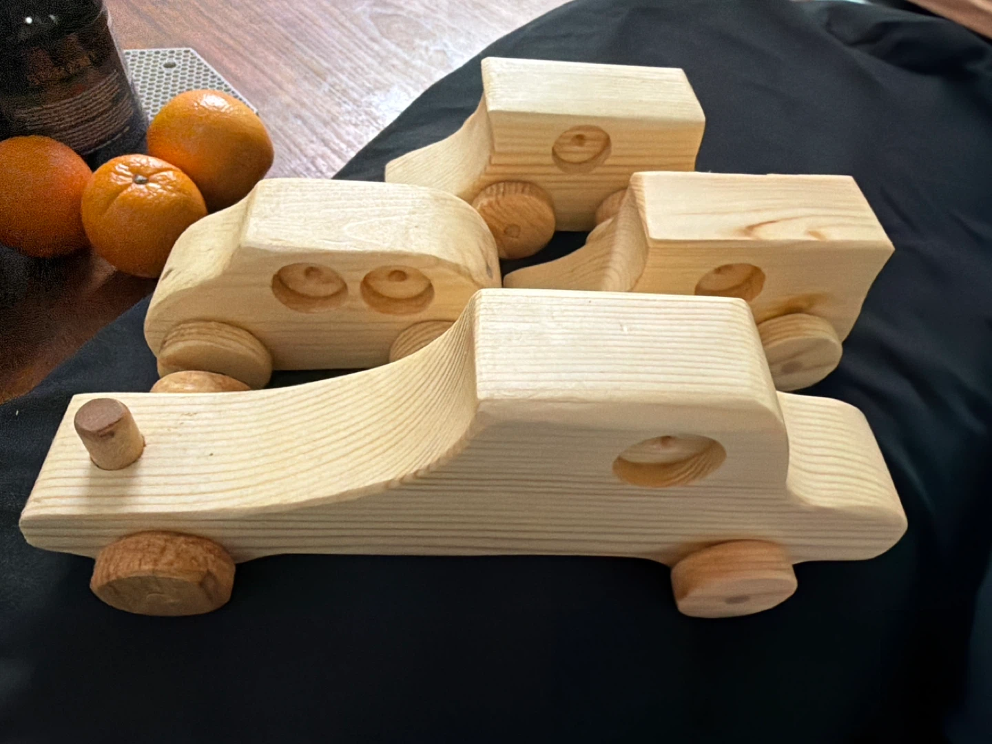 Handmade Wooden Toy Car Set - photo 2