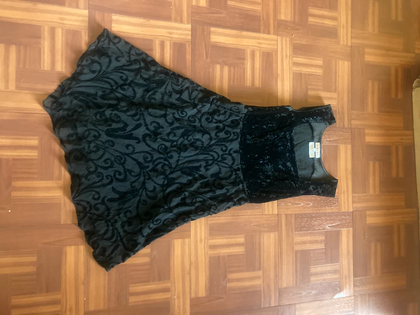 Capucine Puerari Black Velvet Dress - Size 2