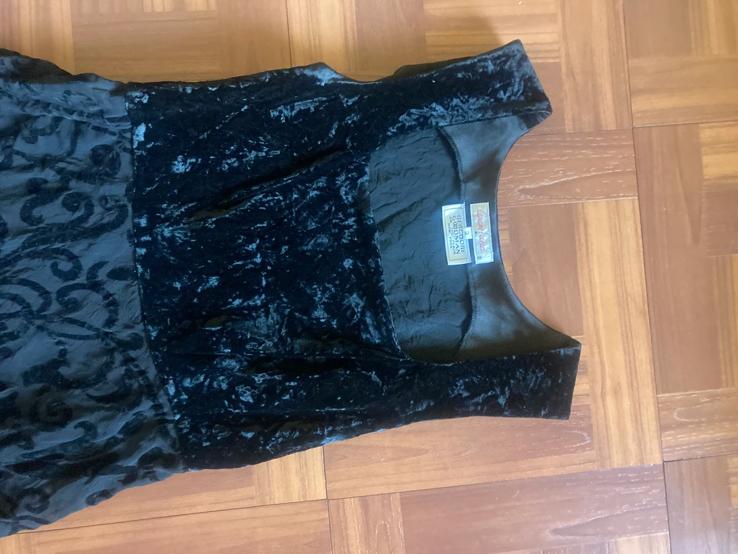 Capucine Puerari Black Velvet Dress - Size 2 - photo 2