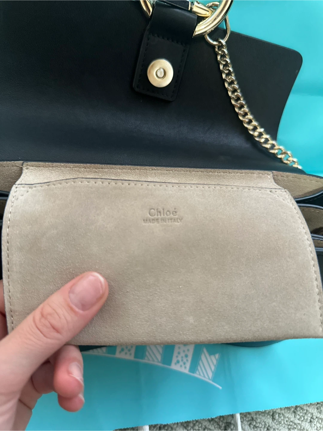 Chloé Tess Bag - Black Leather & Suede - photo 3