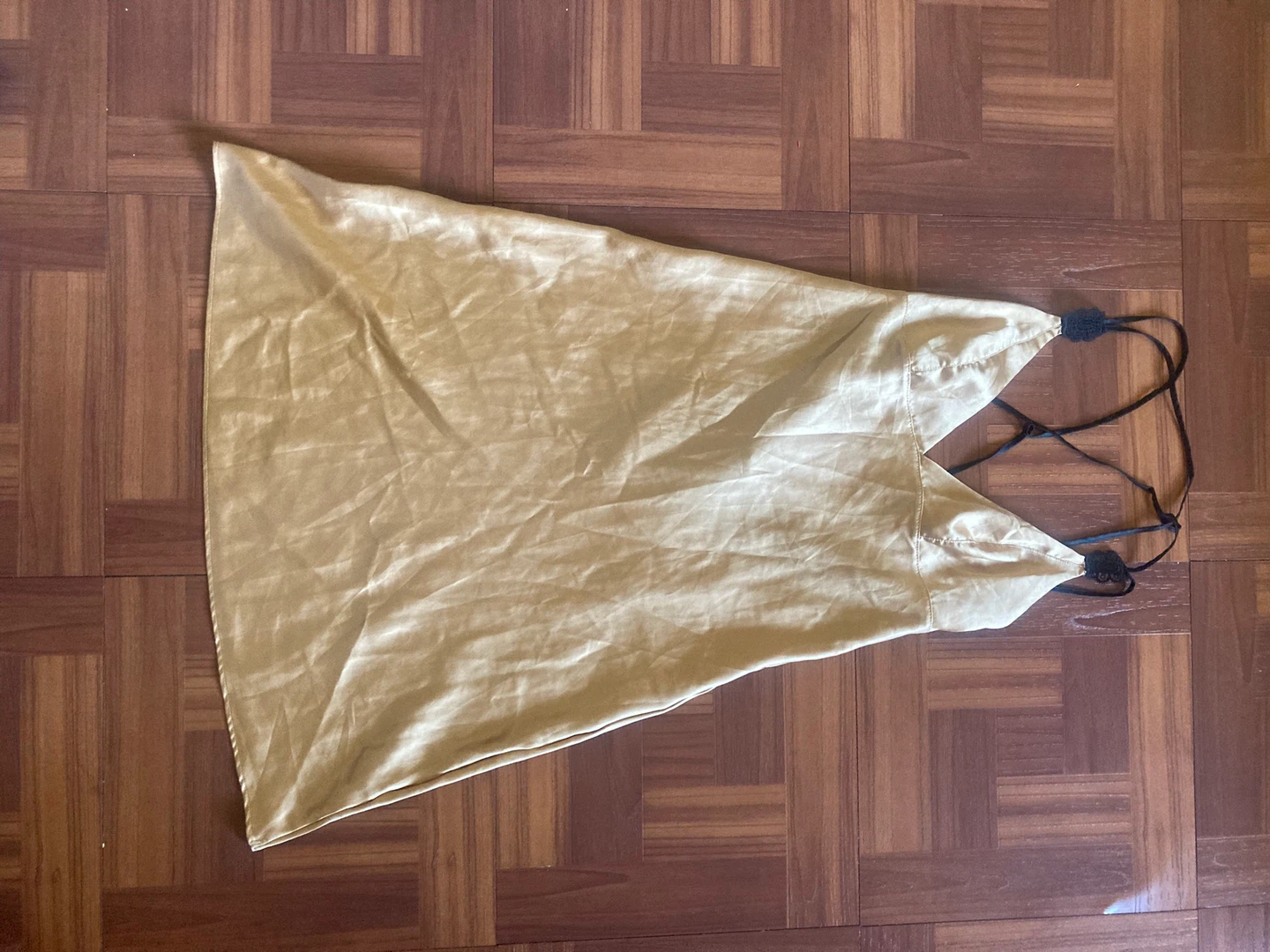 Chantelle Beige & Black Lace Slip Dress - Size S