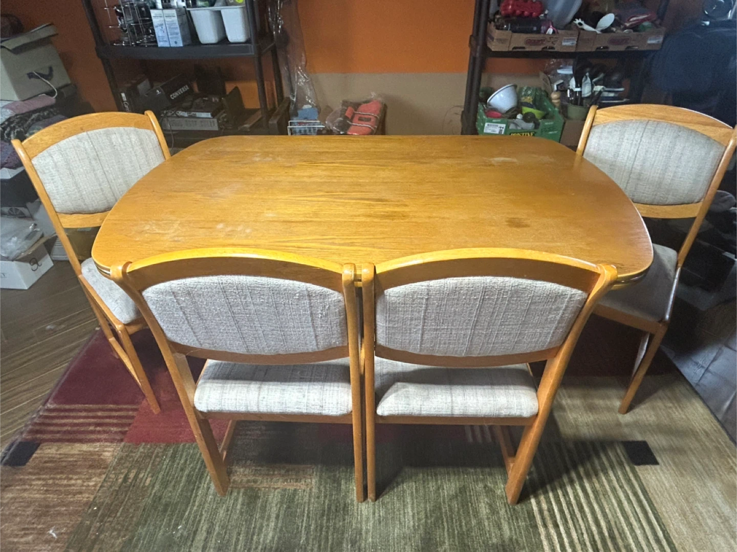 Wooden Dining Table and 4 Chairs