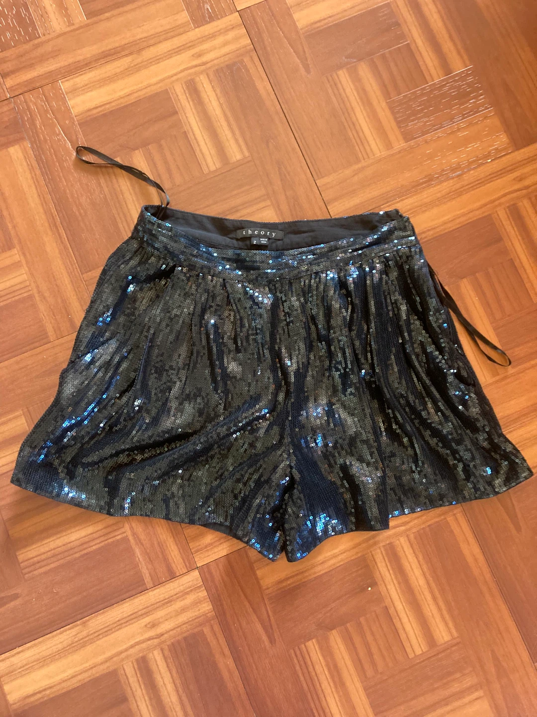 Theory Sequin Black Shorts - Size 2
