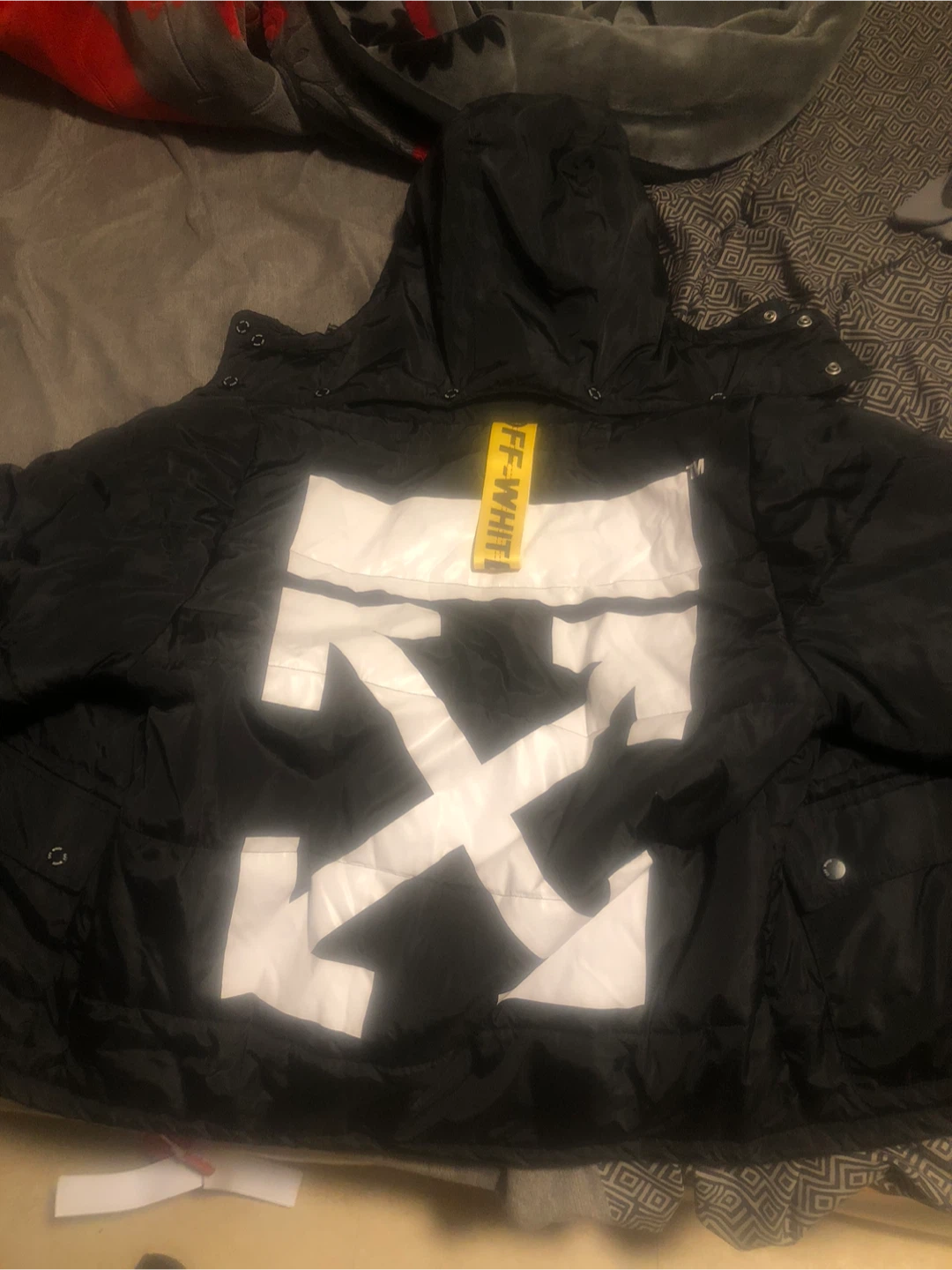 Off-White Black Padded Jacket, Size M - photo 3