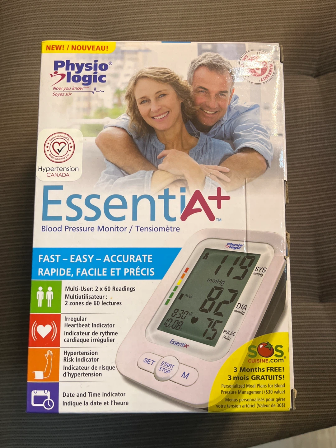 Physio Logic EssentiA+ Blood Pressure Monitor - New