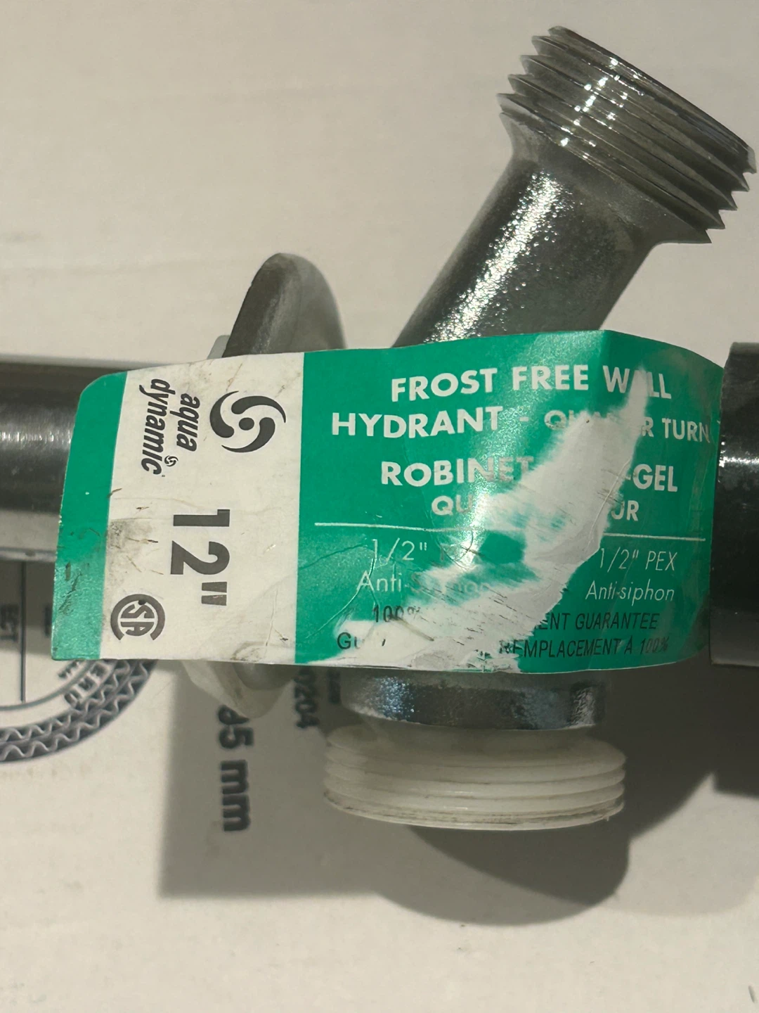 Aqua Dynamic 12" Frost Free Wall Hydrant - New - photo 2