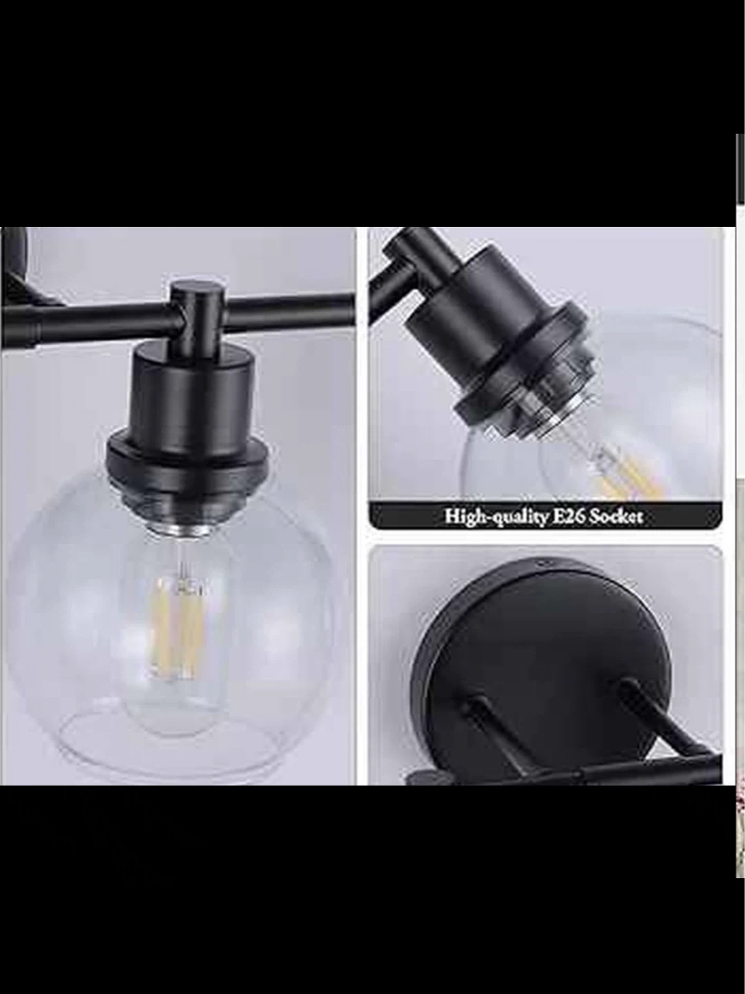 4-Light Bathroom Vanity Light Fixture - photo 4