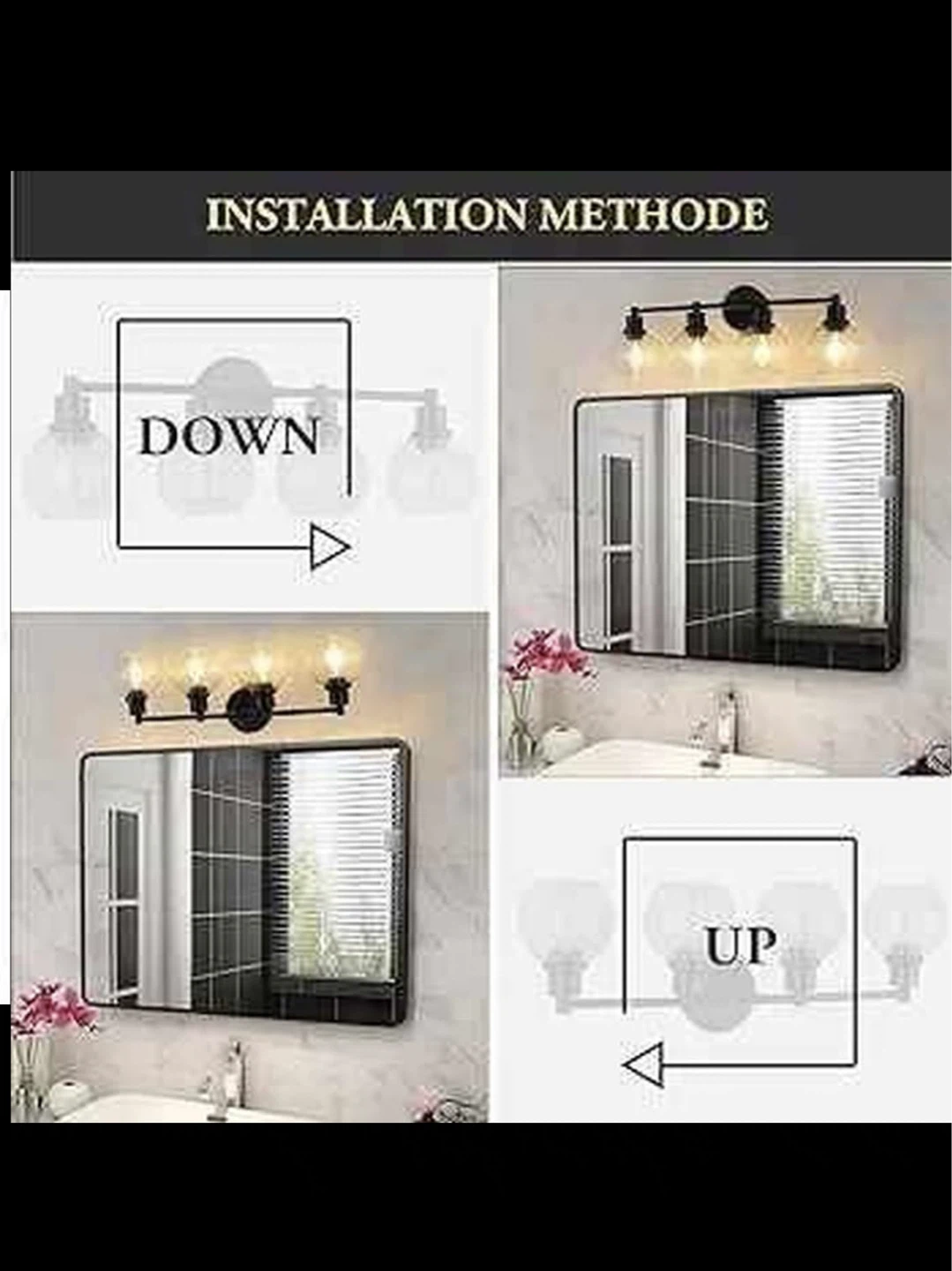 4-Light Bathroom Vanity Light Fixture - photo 5