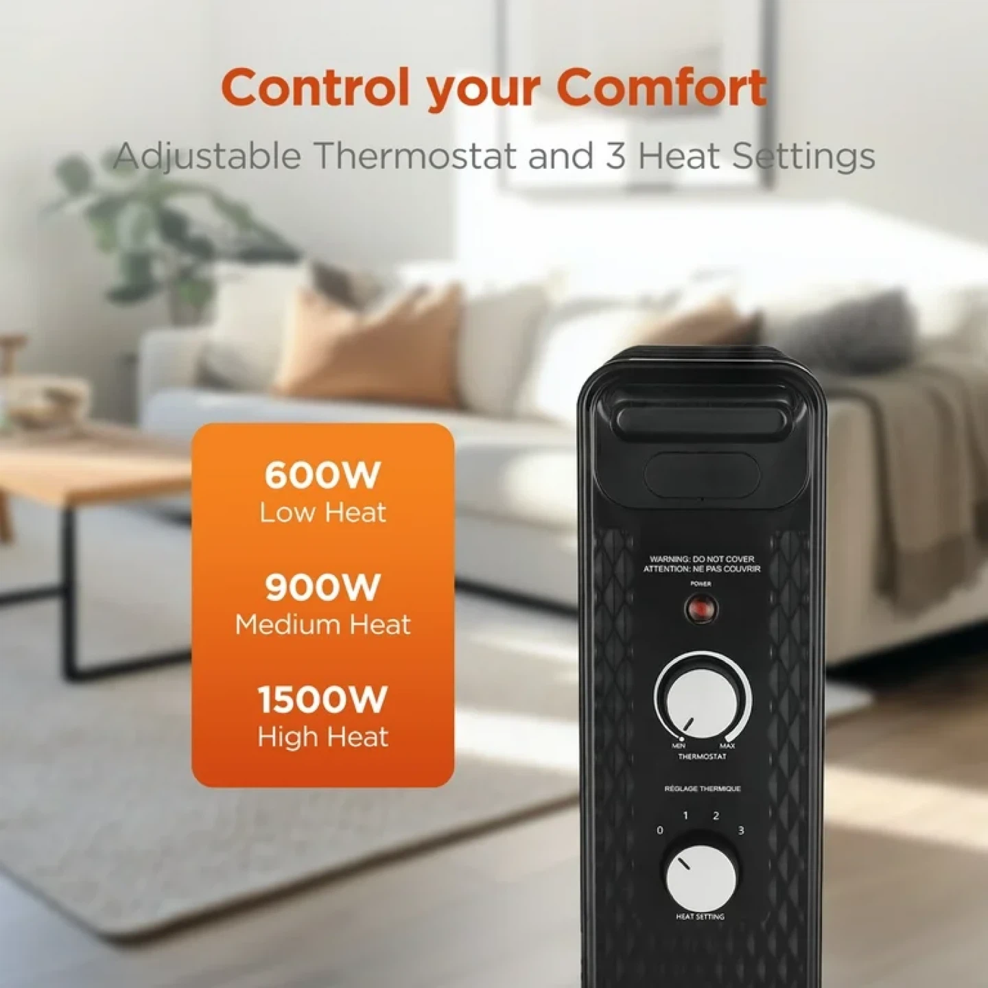 Black Oil Filled Radiator Heater - photo 2