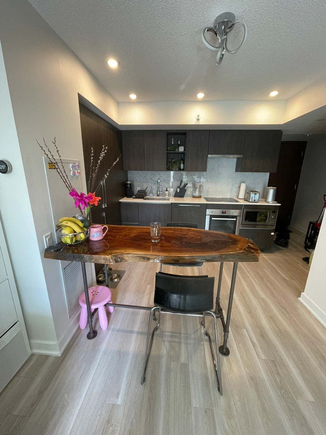 Live Edge Wood Bar Table