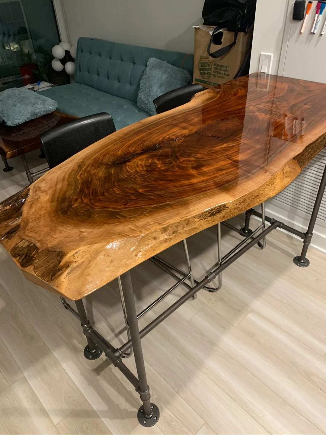 Live Edge Wood Bar Table - photo 4