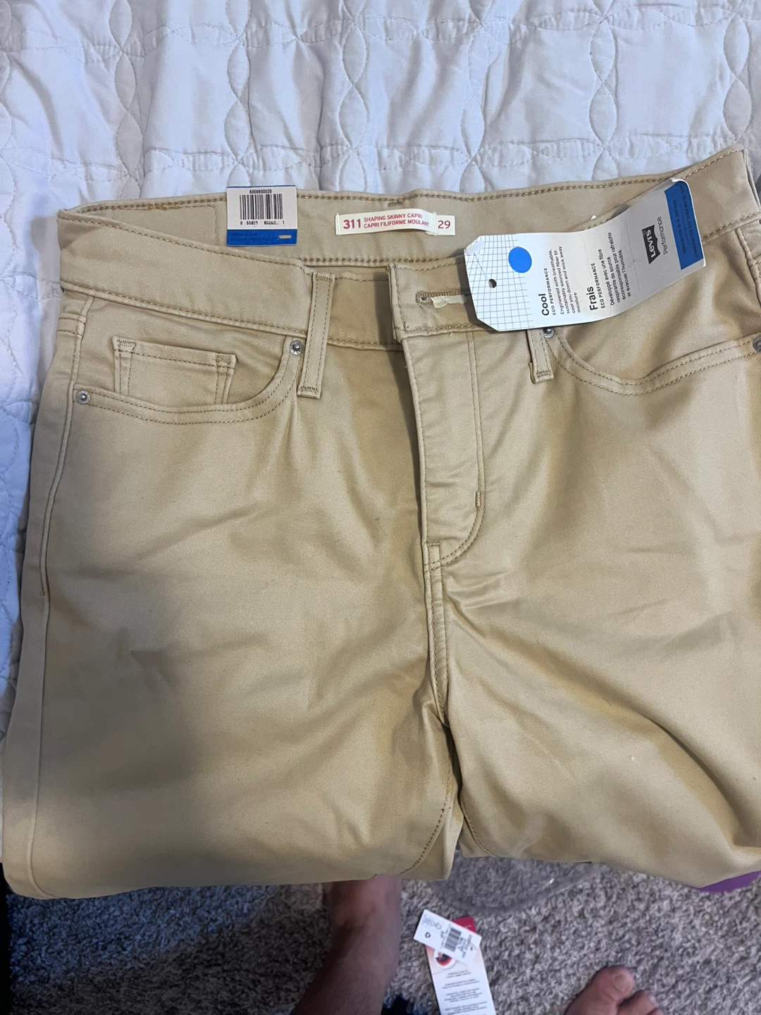 Levi's 311 Shaping Skinny Jeans - Size 29, Khaki - photo 2