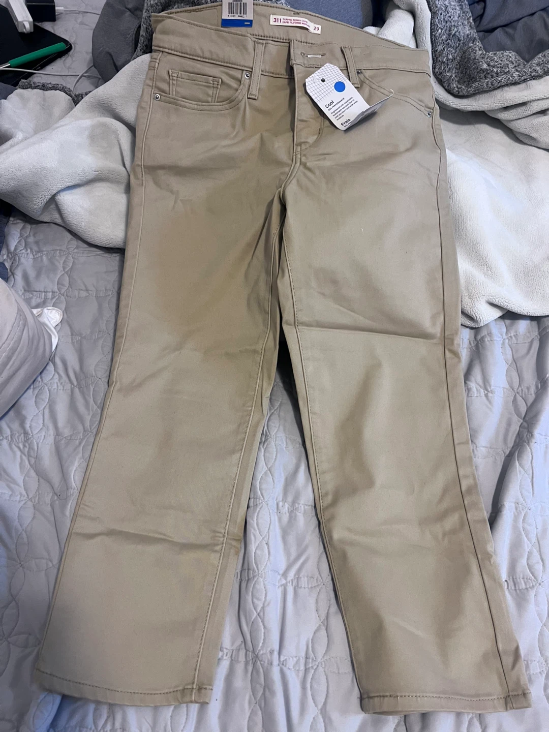 Levi's 311 Shaping Skinny Jeans - Size 29, Khaki - photo 4