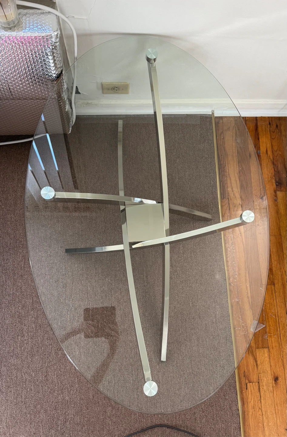 Oval Glass Coffee Table - photo 5